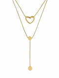 Golden Layered Heart Necklace