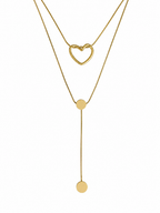 Golden Layered Heart Necklace